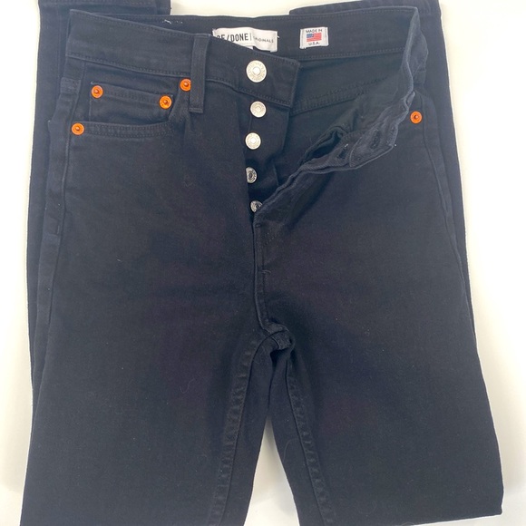 RE/DONE ORIGINAL Stretch High-Rise Ankle Crop Skinny Jeans - Picture 6 of 13